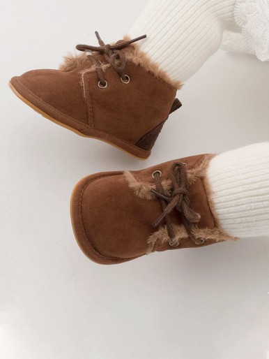 Baby Boy Plush Lined Ankle Boots