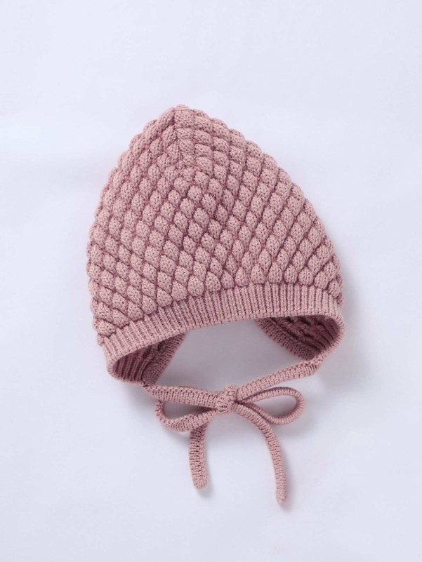 Baby Girl Colorblock Knit Bodysuit & Knit Hat