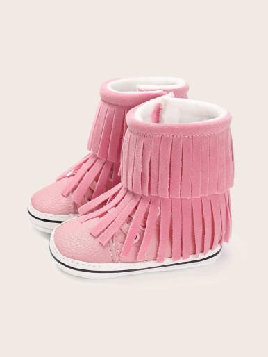 Baby Girl Fringe Decor Boots