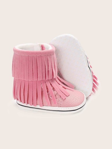 Baby Girl Fringe Decor Boots