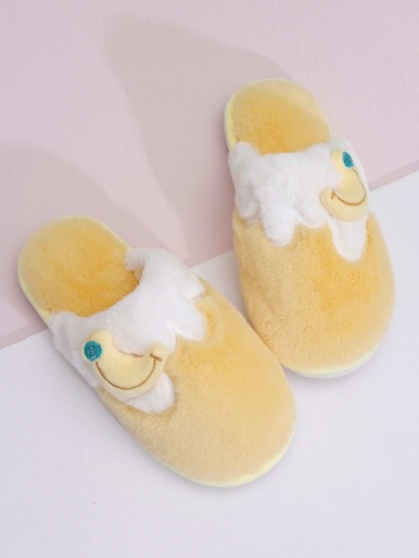 Banana Decor Fluffy Slippers