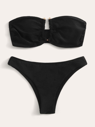 Bandeau Cheeky Bikini Swimsuit