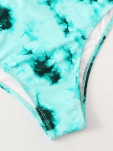 Belted Tie-Dye Bikini Swimsuit