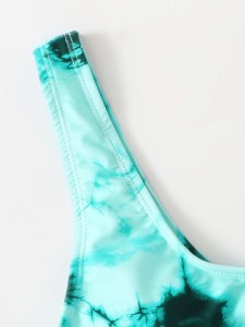 Belted Tie-Dye Bikini Swimsuit