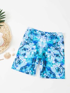 Boys Tie Dye Swim Trunks