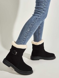 Buckle Decor Ankle Boots