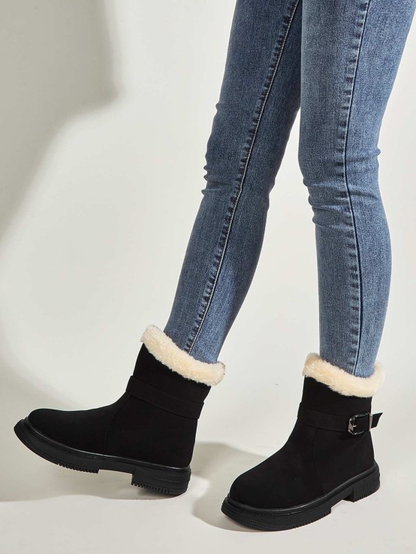 Buckle Decor Ankle Boots