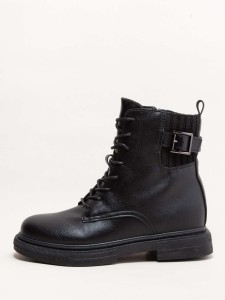 Buckle Decor Combat Boots