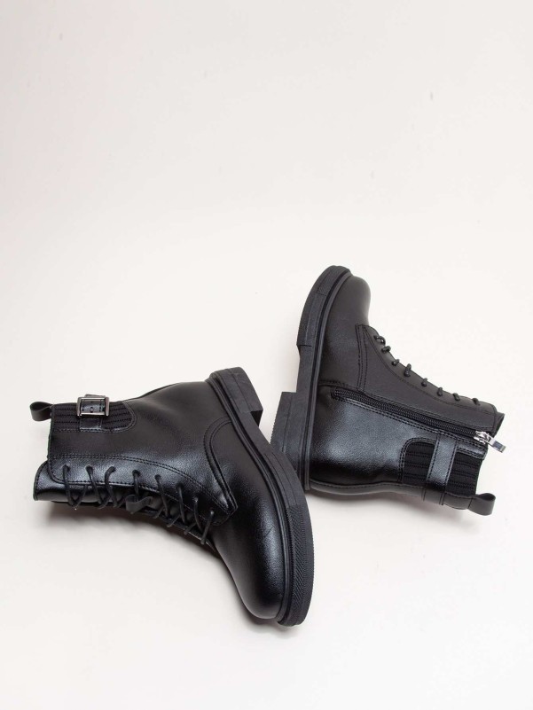 Buckle Decor Combat Boots