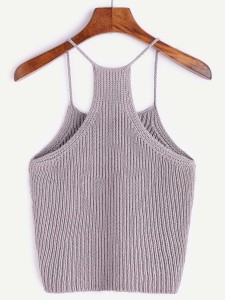 Racerback Ribbed Knit Cami Top