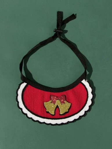 Christmas Bell Patched Cat Bandana