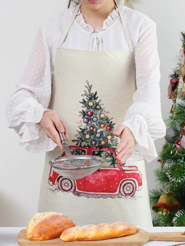 Christmas Car Print Apron