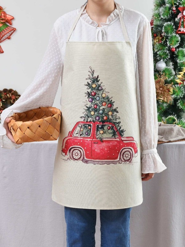 Christmas Car Print Apron