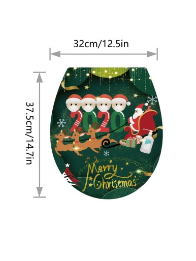 Christmas Pattern Closestool Sticker