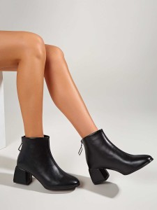 Chunky Heeled Ankle Boots