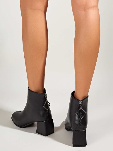 Chunky Heeled Ankle Boots