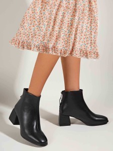 Chunky Heeled Ankle Boots