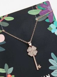 Clover Key Pendant Necklace