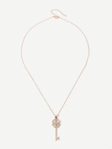 Clover Key Pendant Necklace