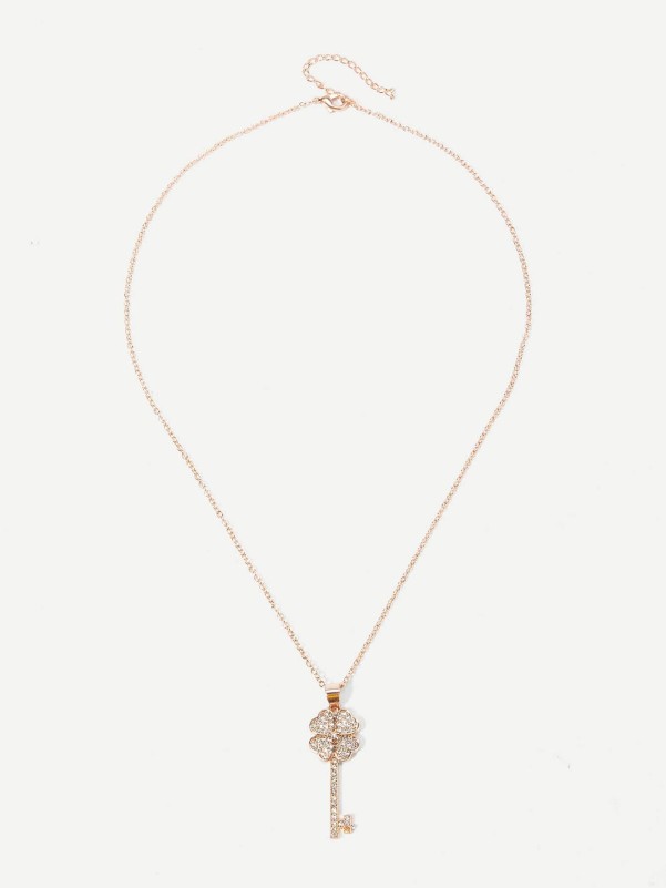 Clover Key Pendant Necklace