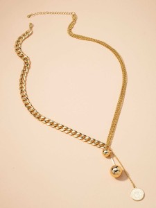 Coin Charm Y-lariat Necklace