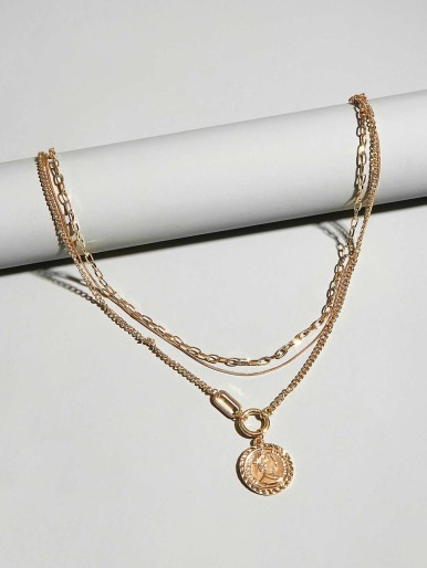 Coin Layered Necklace