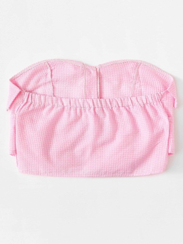 Bow Detail Crop Tube Top