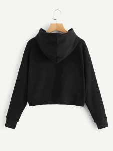 Letter Print Hooded Sweatshirt