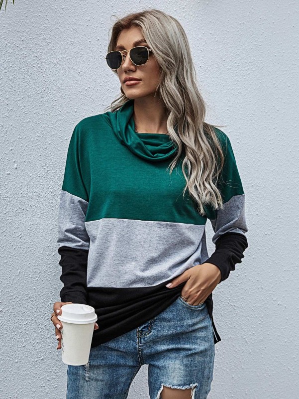 Cowl Neck Sweatshirt