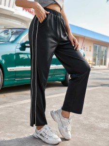 Contrast Binding Sports Pants