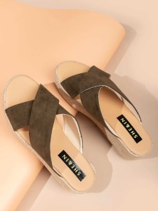 Criss Cross Espadrille Wedge Mules