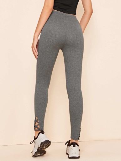 Criss Cross Side High Waist Leggings