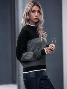 Cut And Sew Drop Shoulder Oversized Sweater