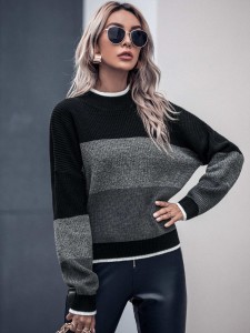 Cut And Sew Drop Shoulder Oversized Sweater