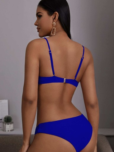 Cut-out Underwire Bikini Swimsuit