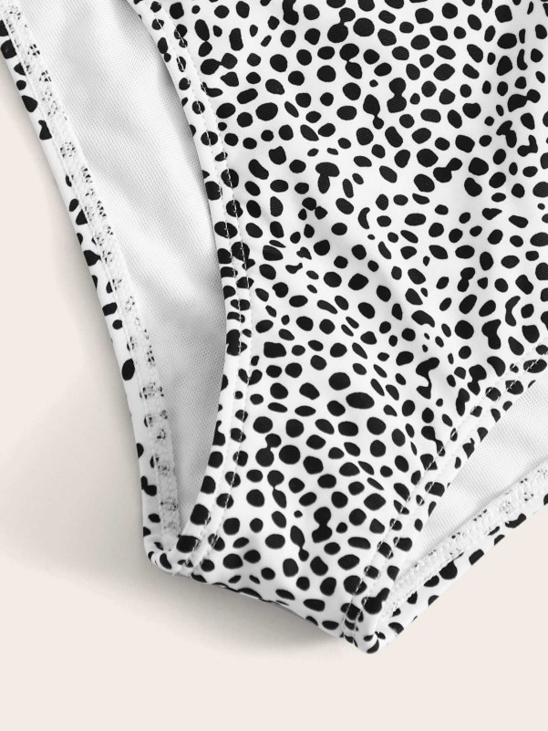 Dalmatian High Waisted Bikini Panty