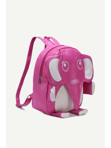 حقيبة ظهر PU بتصميم الفيل الوردي