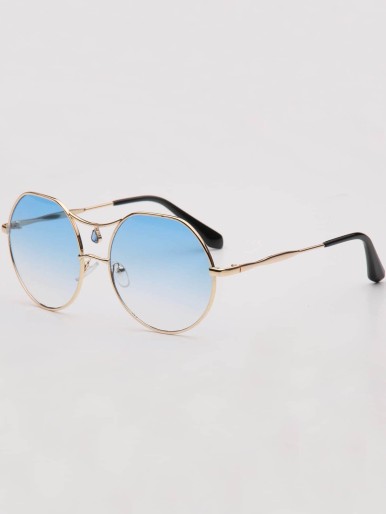 Double Bridge Ombre Lens Sunglasses