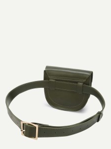 Saddle Flap PU Fanny Pack