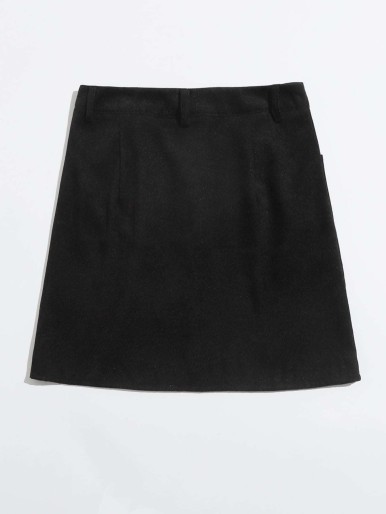 Solid Mini Skirt