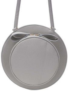 Grey Zipper Hat Shaped PU Bag