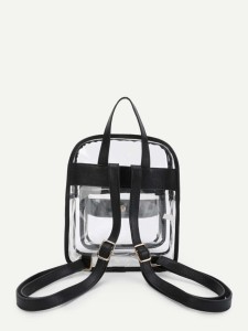 Pocket Front Clear Design Backpack