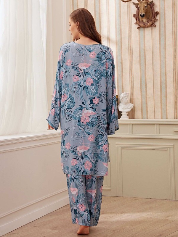 3 Piece Pajama Set With Robe