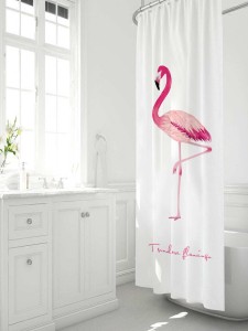 Flamingo Print Shower Curtain