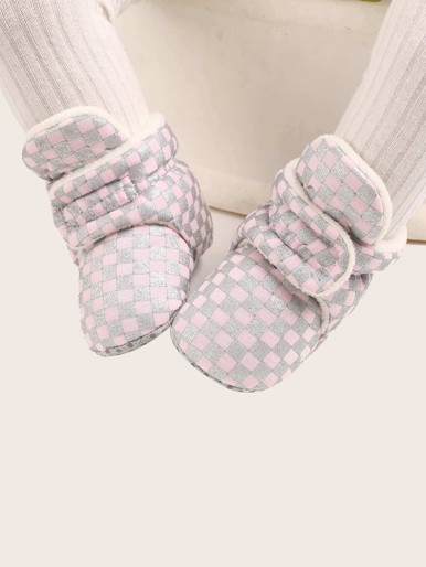 Baby Boys Plaid Ankle Boots