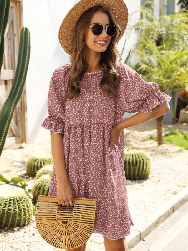 Ditsy clearance smock dress