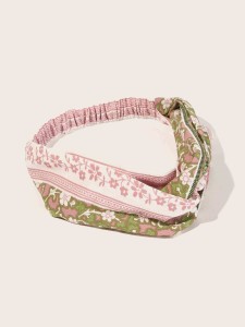 Flower Print Twist Headband