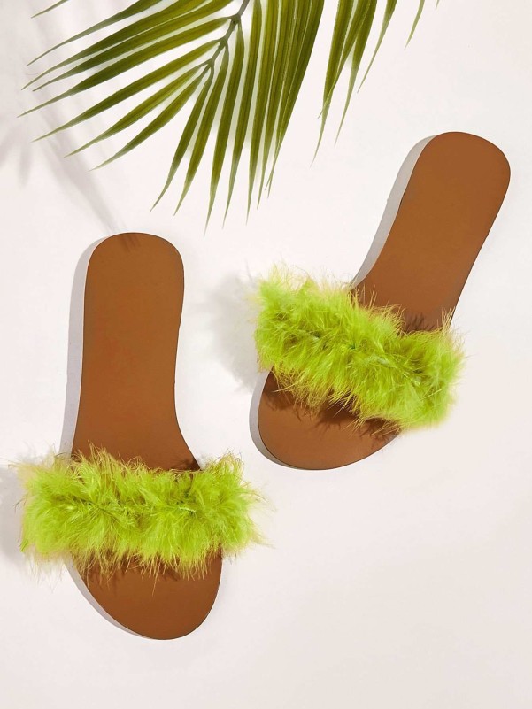 Fluffy Decor Wide Fit Sliders