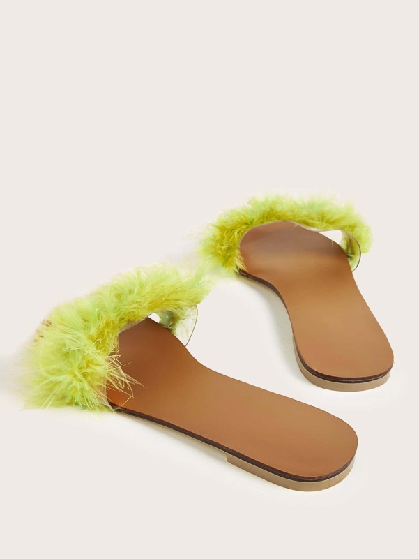 Fluffy Decor Wide Fit Sliders