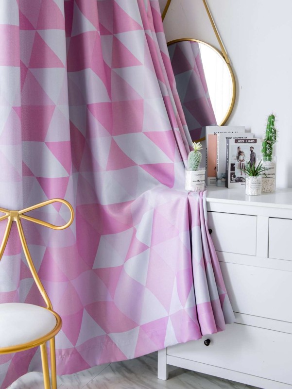 Geometric Pattern Single Panel Blackout Curtain